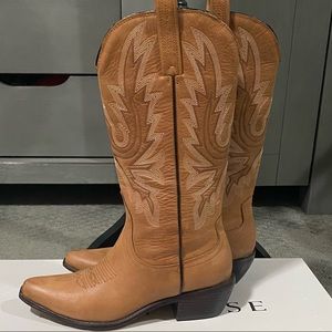 ROWEN LEATHER COWGIRL BOOTS